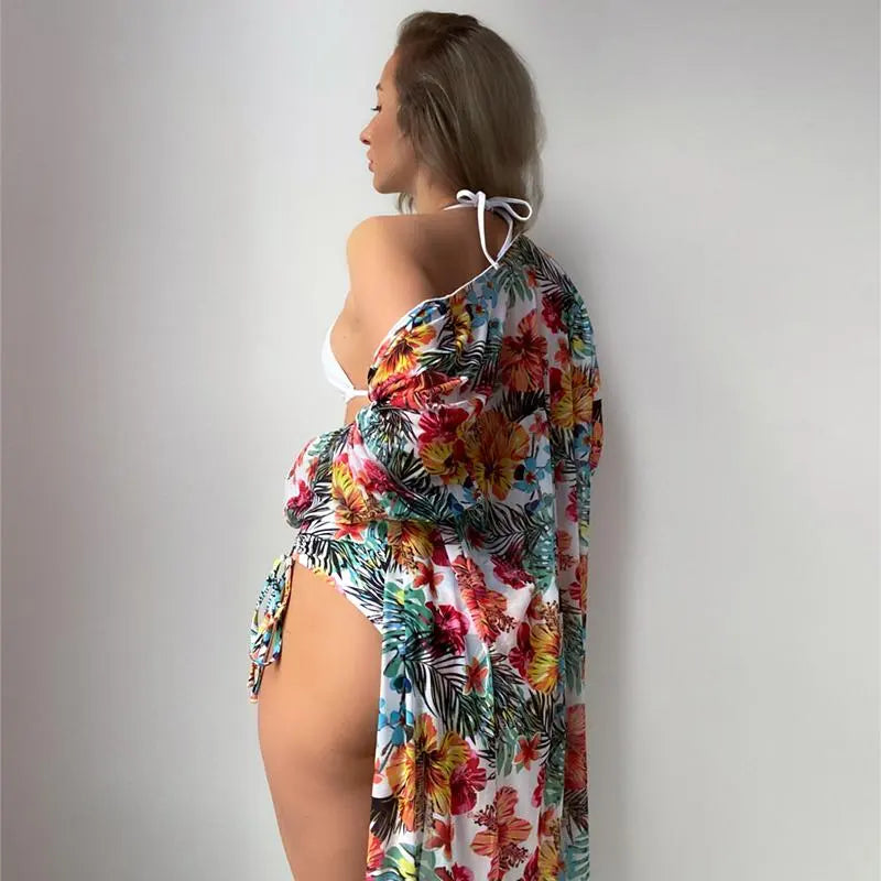 Marina | Bikini Set mit Kimono - Sunflower Dream