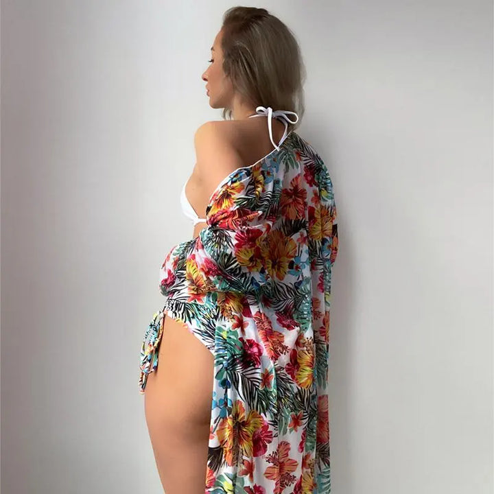 Marina | Bikini Set mit Kimono - Sunflower Dream