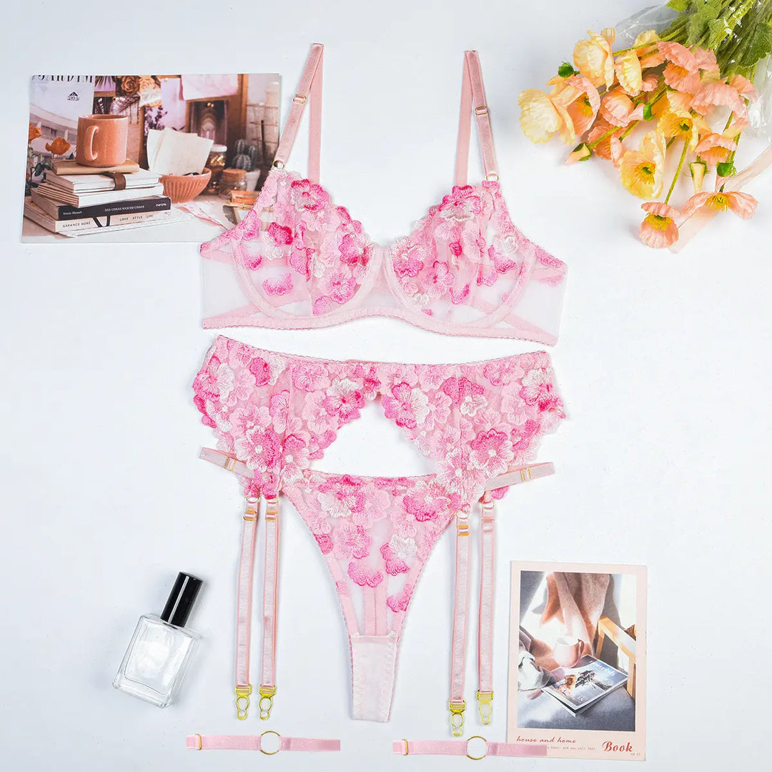 Nadia | Floral lingerie set